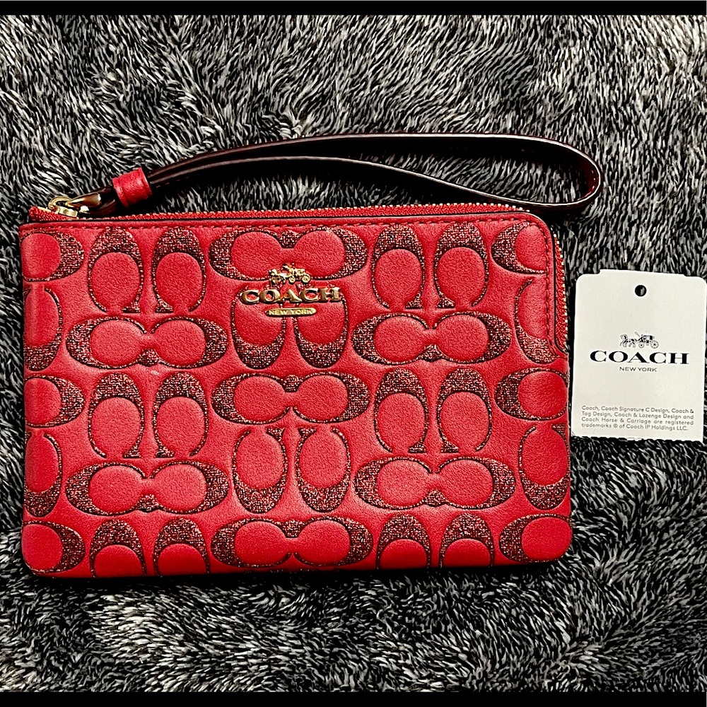 Coach Wristlet Wallat Red Brand New!